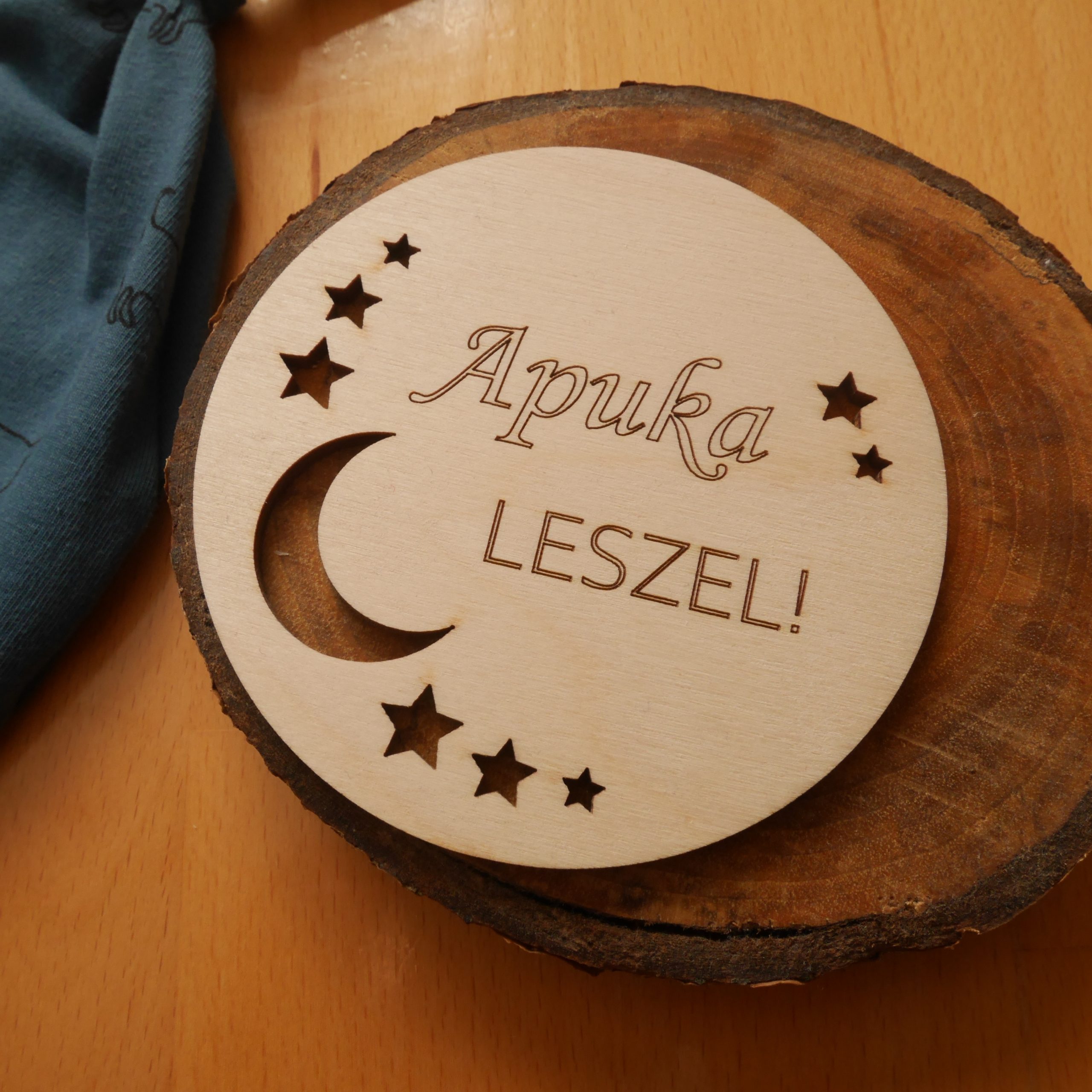 Apuka leszel - bababejelentő korong - csillagos - Image 2